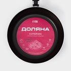 Сковорода Доляна Promo, d=24 см, пластиковая ручка, антипригарное покрытие, алюминий, бордовая - Фото 5