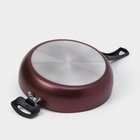 Сковорода Доляна Promo, d=26 см, пластиковая ручка, антипригарное покрытие, бордовый - Фото 5