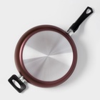 Сковорода Доляна Promo, d=26 см, пластиковая ручка, антипригарное покрытие, бордовый - Фото 6