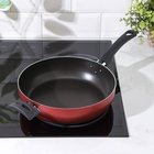 Сковорода Доляна Promo, d=26 см, пластиковая ручка, антипригарное покрытие, бордовый - Фото 8