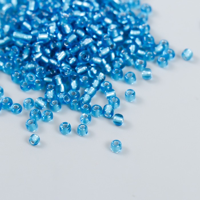 Бисер "Zlatka" 08/0, 3 мм, 10 г 0023B т.голубой - Фото 1