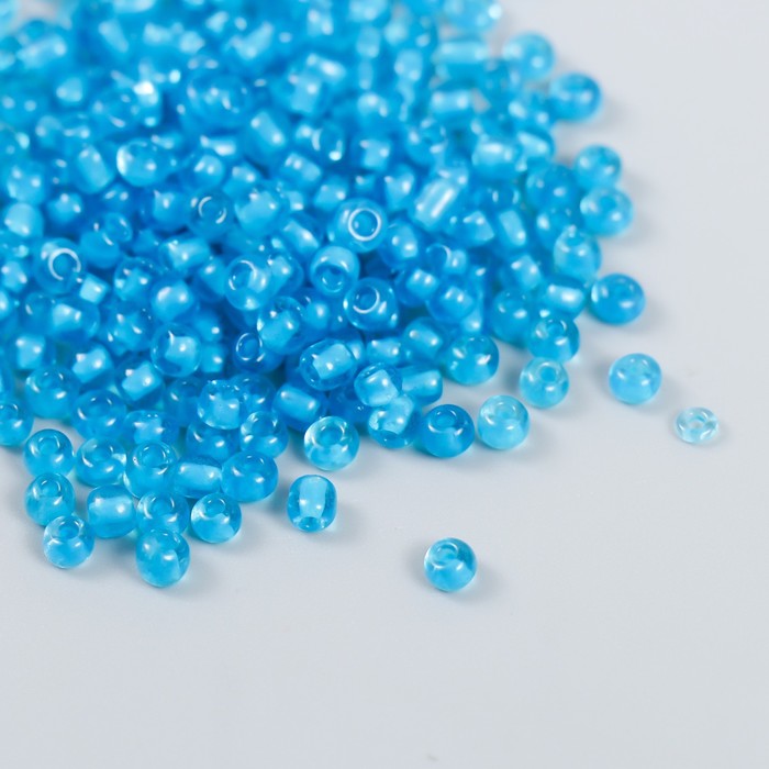 Бисер "Zlatka" 08/0, 3 мм, 10 г 0315 голубой - Фото 1