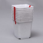 Горшок для рассады, 1 л, d = 11 см, h = 12 см, белый (комплект 9 шт) - фото 24338833