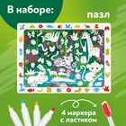 Пазл «Собери, найди, раскрась. Тайна джунглей», 60 деталей - Фото 2