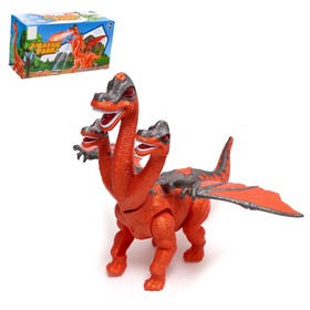 Дракон Dragon, эффект дыма, откладывает яйца, с проектором, цвет оранжевый