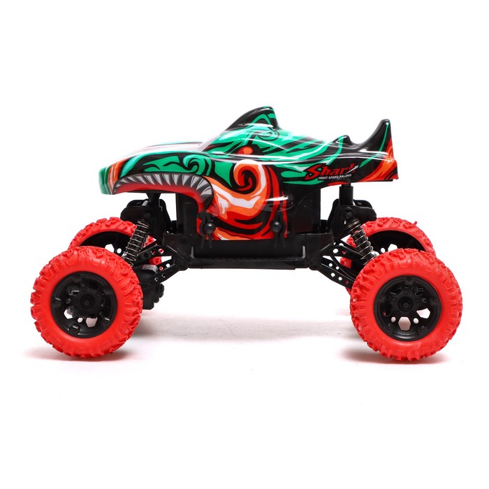 Джип радиоуправляемый MONSTER, 1:16, свет, работает от аккумулятора, цвет красный 57741