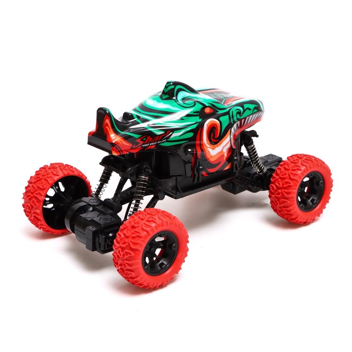 Джип радиоуправляемый MONSTER, 1:16, свет, работает от аккумулятора, цвет красный 57741
