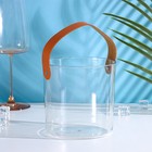 Ведёрко для льда Доляна, 1.3 л, 13×13×13 см, прозрачное - Фото 5