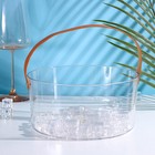 Ведёрко для льда Доляна, 2.6 л, 21×21×10 см, прозрачное - Фото 2