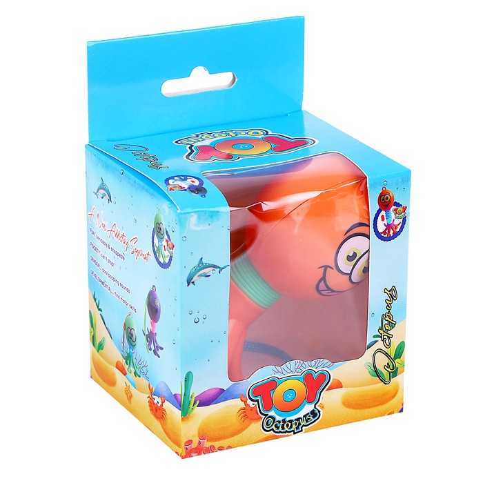 Развивающая игрушка «Осьминог» с присосками, цвета МИКС - фото 1900243272