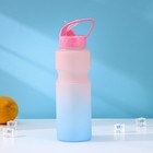 Бутылка с трубочкой Доляна «Градиент», 700 мл, 25×7×8 см, цвет МИКС - Фото 1