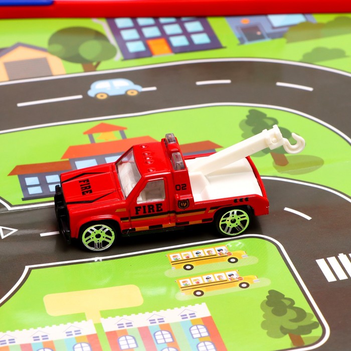 Игровой набор «Пожарная служба», кейс, 5 металлических машинок - фото 1907557412