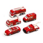 Игровой набор «Пожарная служба», кейс, 5 металлических машинок - фото 3219952