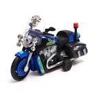 Мотоцикл инерционный «Полиция», цвета МИКС - фото 689513