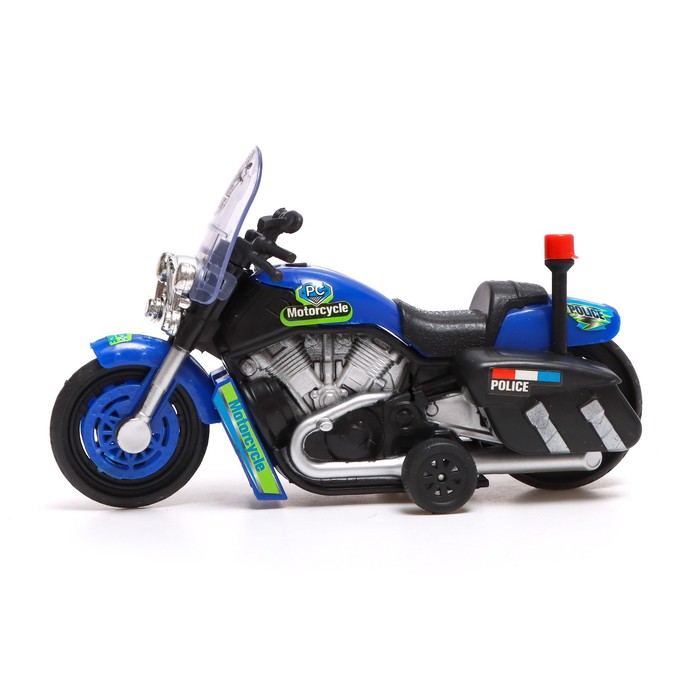 Мотоцикл инерционный «Полиция», цвета МИКС - фото 1876592968