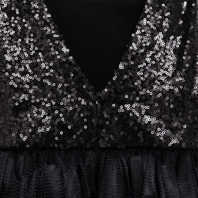 Платье для девочки с пайетками KAFTAN, чёрное, размер 30 (98-104 см)