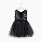 Платье для девочки с пайетками KAFTAN, размер 30 (98-104), цвет чёрный - фото 809409907