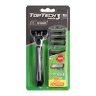 Мужская бритва TopTech PRO 3, 1 бритва + 10 сменных кассет - фото 26818412