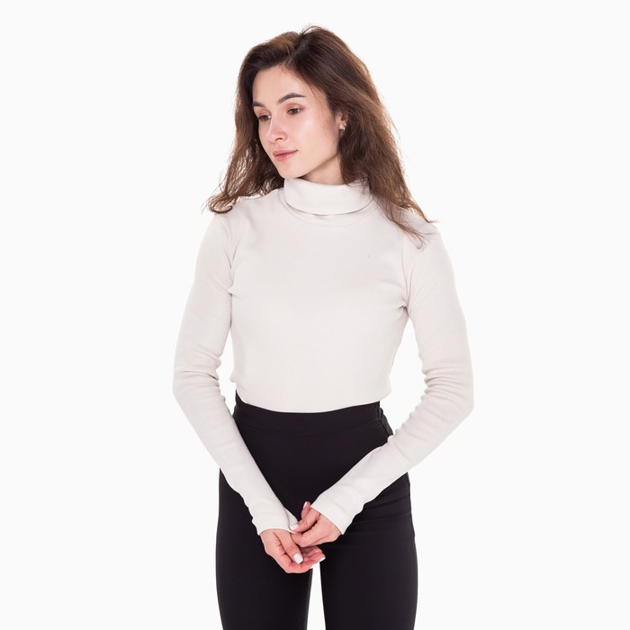 Водолазка женская, цвет кремовый, размер 44-46 (M) - Фото 1