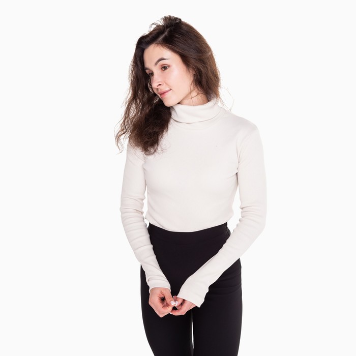 Водолазка женская, цвет кремовый, размер 44-46 (M) 57803