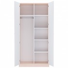 Шкаф прямой двухстворчатый Polini kids Simple, 898×516×1900 мм, цвет дуб пастельный-белый - Фото 2