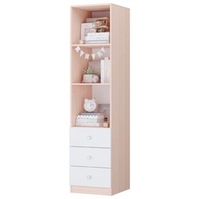 

Стеллаж с ящиками Polini kids Simple, 450х500х1900 мм, дуб пастельный-белый