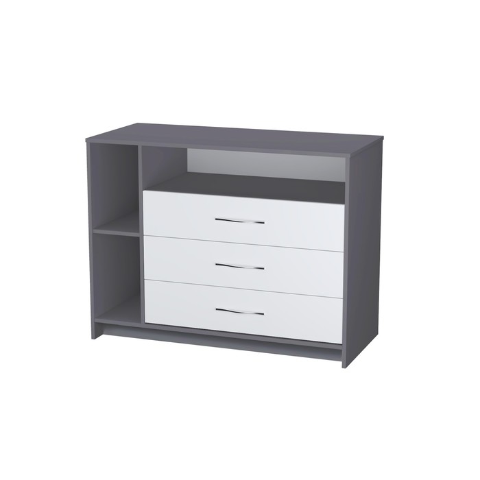 Комод c 4 ящиками Polini kids Simple 2110, 505×1130×865 мм, серо-белый - Фото 1