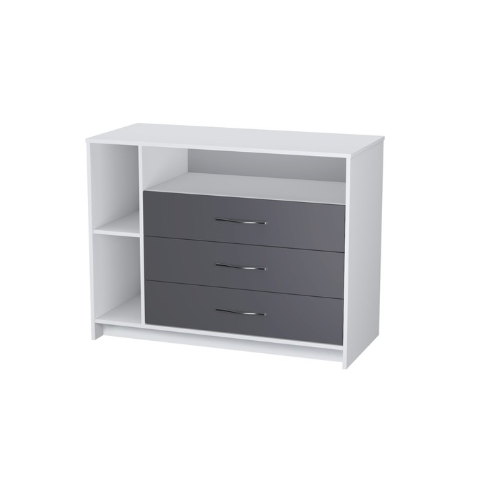 Комод c 4 ящиками Polini kids Simple 2110, 505×1130×865 мм, белый-серый - Фото 1