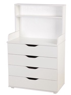 Комод пеленальный, со стеллажом Polini kids Simple 2581, 467×804×1367 мм, белый - Фото 2