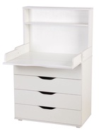 Комод пеленальный, со стеллажом Polini kids Simple 2581, 467×804×1367 мм, белый - Фото 3
