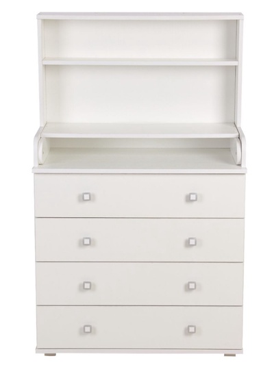 Комод со стеллажом Polini kids Simple 2580, 467х804х1367 мм, белый