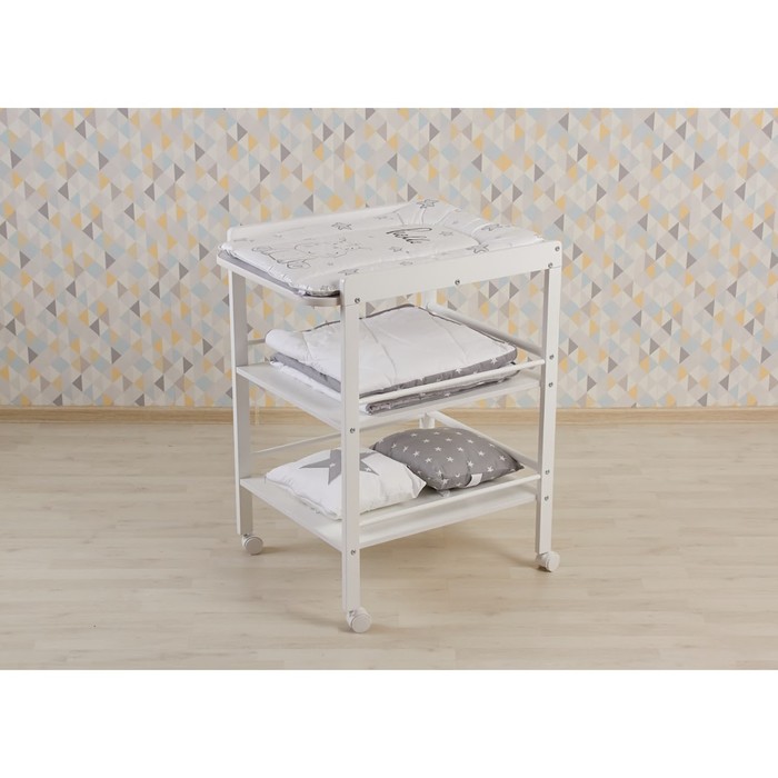 Пеленальный столик Polini kids Simple 1090, 565х714х915 мм,белый - Фото 1