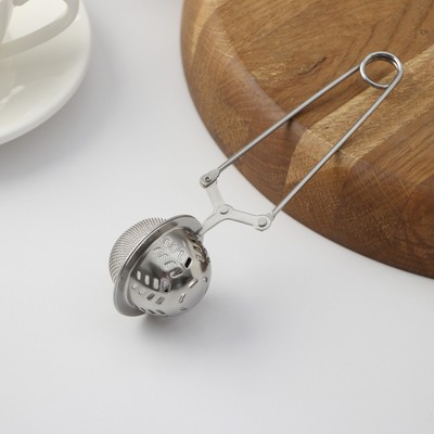 Ситечко для чая Доляна «Бергамот», 16.5 см, нержавеющая сталь, серебристое