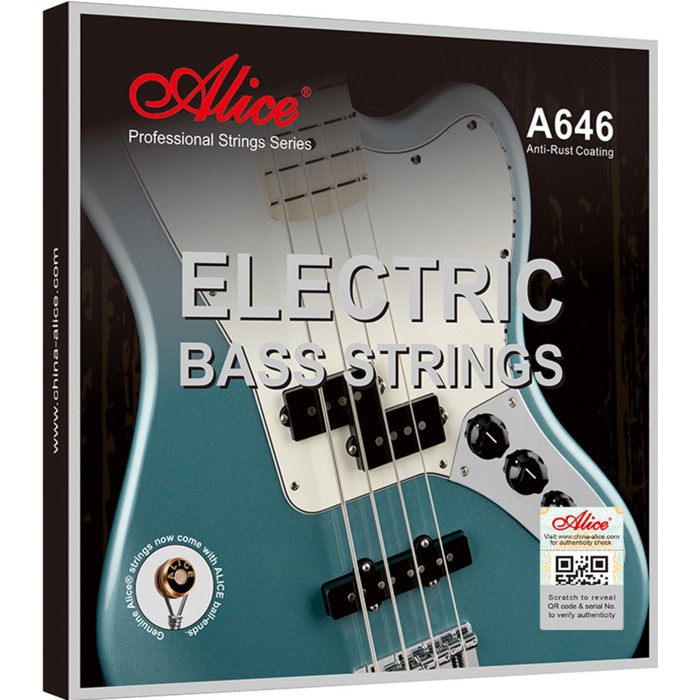 Комплект струн для бас-гитары A646(4)-M сплав железа, Medium, 45-105 - Фото 1
