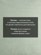 Комплект наволочек «Этель», 70×70 см, 2 шт., мятный, поплин, хлопок 100% 9233629