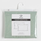 Комплект наволочек «Этель», 70×70 см, 2 шт., мятный, поплин, хлопок 100% 9233629