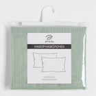 Комплект наволочек «Этель», 70×70 см, 2 шт., мятный, поплин, хлопок 100% 9233629