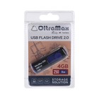 Флешка OltraMax 250, 4 Гб, USB2.0, чт до 15 Мб/с, зап до 8 Мб/с, синяя - фото 9269427