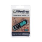 Флешка OltraMax 250, 8 Гб, USB2.0, чт до 15 Мб/с, зап до 8 Мб/с, бирюзовая - фото 8034290