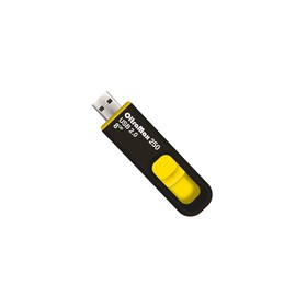 Флешка OltraMax 250, 8 Гб, USB2.0, чт до 15 Мб/с, зап до 8 Мб/с, жёлтая