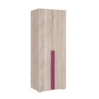 Шкаф двухдверный «Лайк 03.01», 800 × 550 × 2100 мм, цвет дуб мария / фуксия - фото 294382377