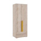 Шкаф двухдверный «Лайк 55.01», 800 × 550 × 2100 мм, цвет дуб мария / горчица - фото 109908888