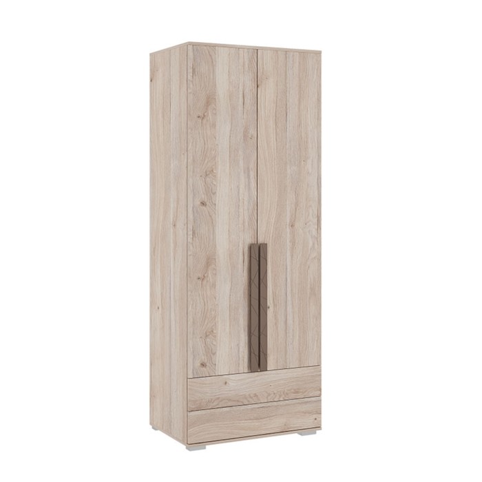 Шкаф двухдверный «Лайк 55.01», 800 × 550 × 2100 мм, цвет дуб мария / какао - фото 1907558315