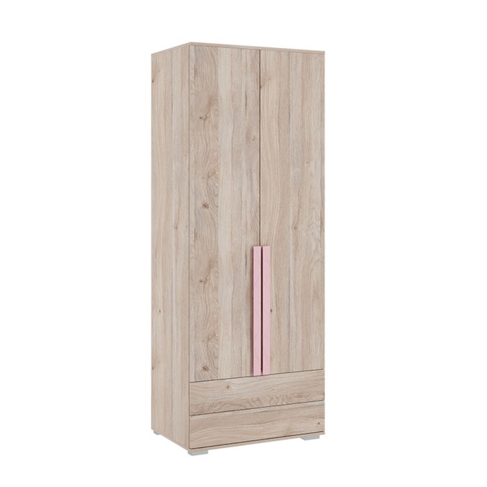 Шкаф двухдверный «Лайк 55.01», 800 × 550 × 2100 мм, цвет дуб мария / роуз - фото 1907558323