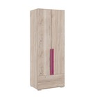 Шкаф двухдверный «Лайк 55.01», 800 × 550 × 2100 мм, цвет дуб мария / фуксия - фото 109908936