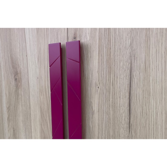 Шкаф двухдверный «Лайк 55.01», 800 × 550 × 2100 мм, цвет дуб мария / фуксия - фото 1907558332
