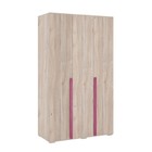 Шкаф трёхдверный «Лайк 05.01», 1200 × 550 × 2100 мм, цвет дуб мария / фуксия - фото 294382680