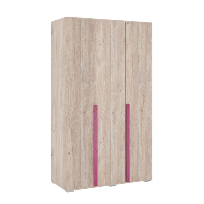 Шкаф трёхдверный «Лайк 05.01», 1200 × 550 × 2100 мм, цвет дуб мария / фуксия - Фото 1