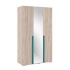 Шкаф трёхдверный «Лайк 05.02», 1200 × 550 × 2100 мм, цвет дуб мария / изумруд - фото 109909120