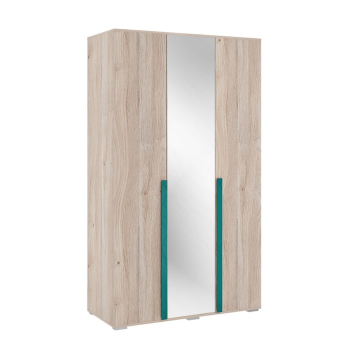 Шкаф трёхдверный «Лайк 05.02», 1200 × 550 × 2100 мм, цвет дуб мария / изумруд
